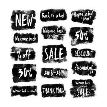 Welcome Back to School Banners Set Stock Illustration