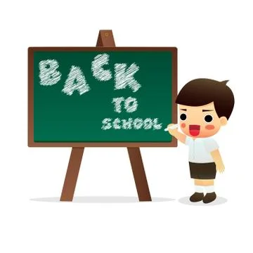 Welcome back to school character design Stock Illustration