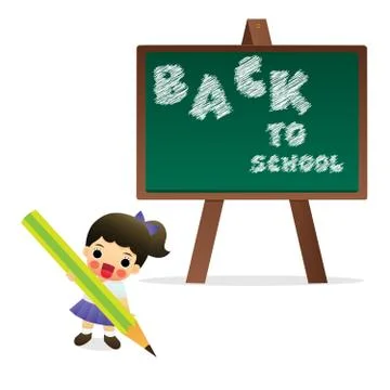 Welcome back to school character design Stock Illustration