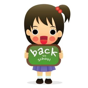 Welcome back to school character design Stock Illustration