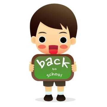 Welcome back to school character design Stock Illustration