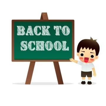 Welcome back to school character design Stock Illustration