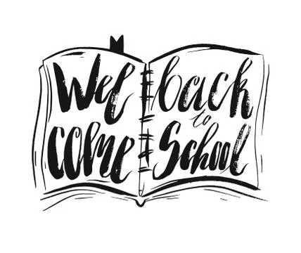 Welcome Back to School design. EPS 10 vector Illustration for greeting card, ad Stock Illustration
