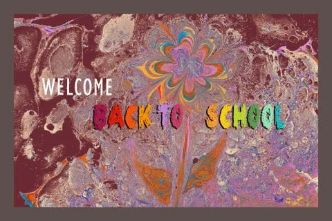 Welcome back to school Design for poster, banner.  education theme. Stock Photos