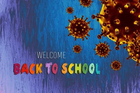 Welcome back to school Design for poster, banner.  education theme. 스톡 사진