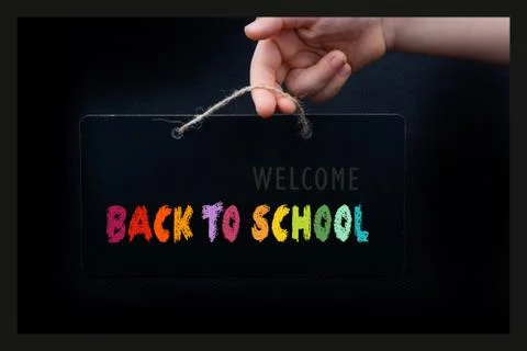 Welcome back to school Design for poster, banner.  education theme. Stock Photos