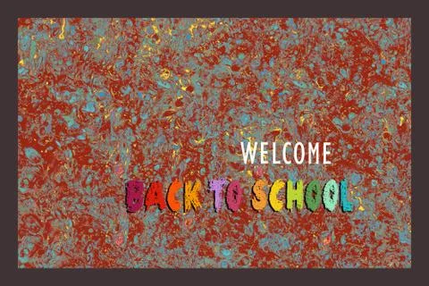 Welcome back to school Design for poster, banner.  education theme. 스톡 사진