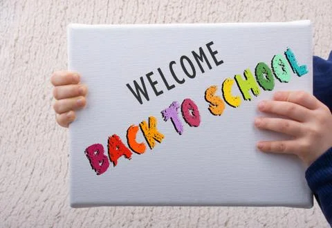Welcome back to school Design for poster, banner.  education theme. Stock Photos