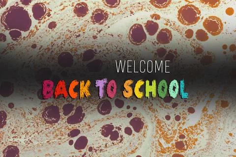 Welcome back to school Design for poster, banner.  education theme. Stock Photos