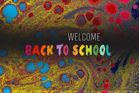 Welcome back to school Design for poster, banner.  education theme. 스톡 사진