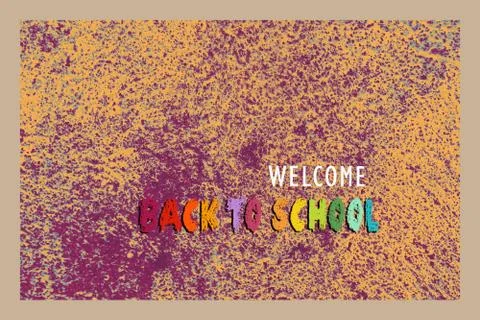 Welcome back to school Design for poster, banner.  education theme. Stock Photos