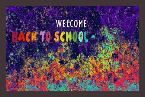 Welcome back to school Design for poster, banner.  education theme. Stock Photos