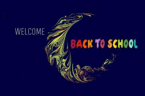 Welcome back to school Design for poster, banner.  education theme. Stock Photos