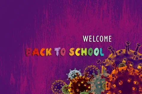 Welcome back to school Design for poster, banner.  education theme. Stock Photos