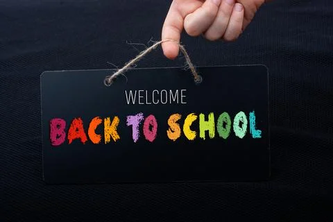 Welcome back to school Design for poster, banner.  education theme. Stock Photos