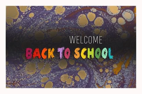 Welcome back to school Design for poster, banner.  education theme. Stock Photos