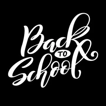 Welcome back to school hand drawn lettering Illustrazione stock