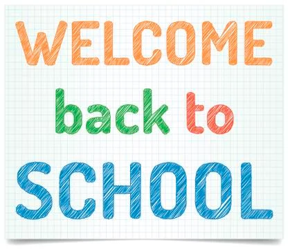 Welcome back to school Stock Illustration