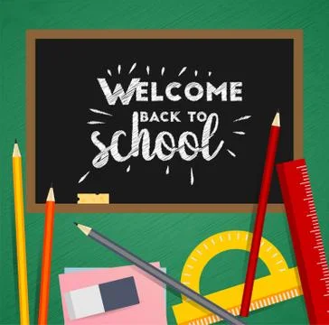 Welcome back to school Stock Illustration