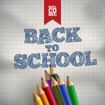 Welcome back to school Stock Illustration