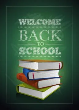 Welcome back to school. Illustrazione stock