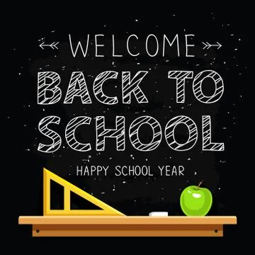 Welcome back to school 스톡 일러스트