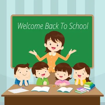 Welcome back to school Stock Illustration