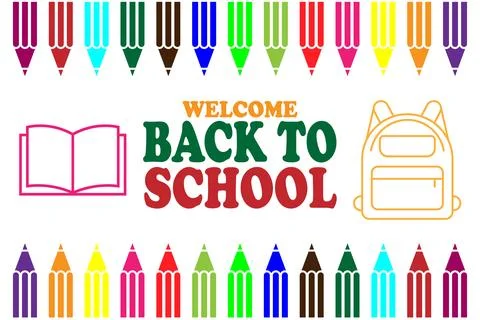 Welcome back to school Illustrazione stock