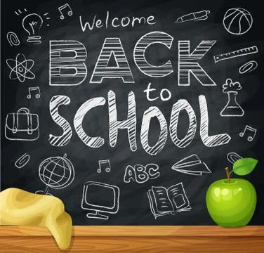 Welcome back to school, Knowledge Day Stock Illustration