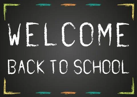 Welcome back to school poster Stock Illustration
