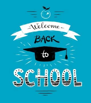 Welcome Back to School poster Stock Illustration