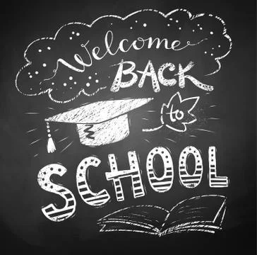 Welcome Back to School poster Stock Illustration