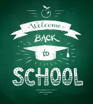 Welcome Back to School poster Stock Illustration