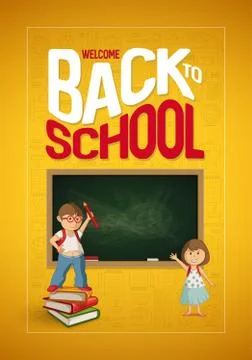 Welcome Back To School Poster Stock Illustration