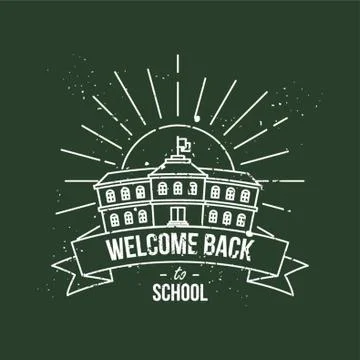Welcome back to school poster Ilustración de archivo