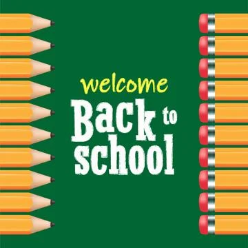 Welcome back to school poster Stock Illustration