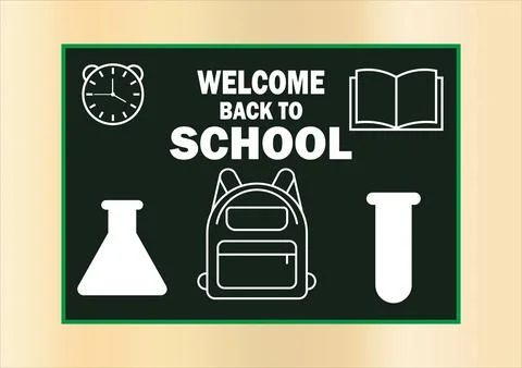 Welcome back to school poster Illustration