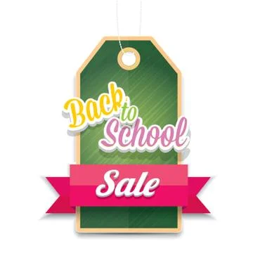 Welcome back to school sale vector sticker Illustrazione stock
