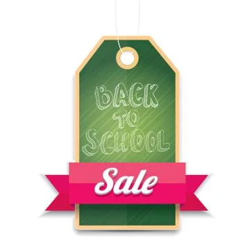 Welcome back to school sale vector sticker Stock Illustration
