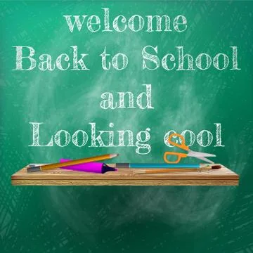 Welcome back to school template design. plus EPS10 Stock Illustration