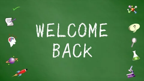 Welcome back to school text animation Stock Footage 279899505