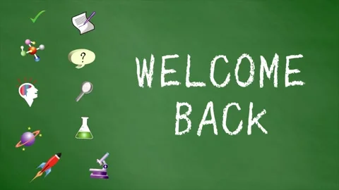 Welcome back to school text animation Video stock 279899516