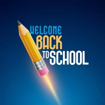 Welcome Back to School typographic vector design Stock Illustration