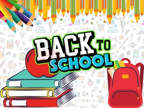 Welcome back to school Vector Art Stock Illustration