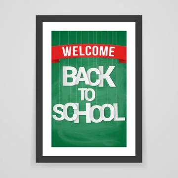 Welcome back to school. Vector illustration.  Elements are layered separately in Stock Illustration