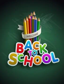 Welcome back to school. Vector illustration. Stock Illustration
