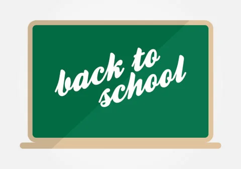 Welcome back to school, vector illustration. school poster Illustrazione stock