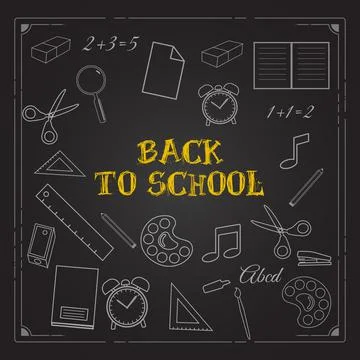 Welcome back to school vector illustration. Creative back to school design 스톡 일러스트