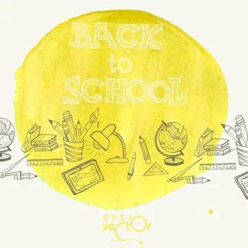 Welcome Back To School Welcome Back To School. Vector illustration. Eps 10... Stock Photos