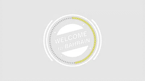 Welcome to bahrain animation Video stock 235297251